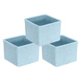 thumbnail image 1 of Unique Bargains 2.5' Square Plastic Succulent Planter with Drainage Blue Flowerpot Container, 3 Pack, 1 of 5