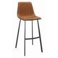 thumbnail image 5 of SAFAVIEH Rhyatte Modern Style Tufted Bar Stool, Grey/Black (20 in. W x 18.5 in. D x 42.5 in. H), 5 of 11