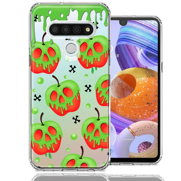 MUNDAZE LG Stylo 6 Halloween Poison Apple Skulls Spooky Fairy Tales Design Double Layer Phone Case Cover