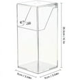 thumbnail image 2 of Organizador de brochas de maquillaje, material acrílico transparente, forma hexagonal, soporte para brochas de maquillaje con tapa a prueba de polvo, tamaño compacto, amplio espacio de almacenamiento, 2 of 8