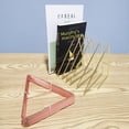 thumbnail image 2 of Desktop simple Iron Triangle bookshelf creative book stand style office magazine book storage rack, 2 of 4