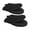 Black, variant on 1 Pair Short Oven Mitts, Heat Resistant Cotton Neoprene Kitchen Oven Mitts, Non-Slip Grip Surfaces and Hanging Loop Gloves, Baking Grilling Barbecue Microwave Machine Washable
