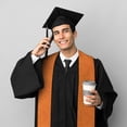 thumbnail image 5 of Fotbe Orange Glitter Printed Class of 2024 Graduation Stole, 5 of 7