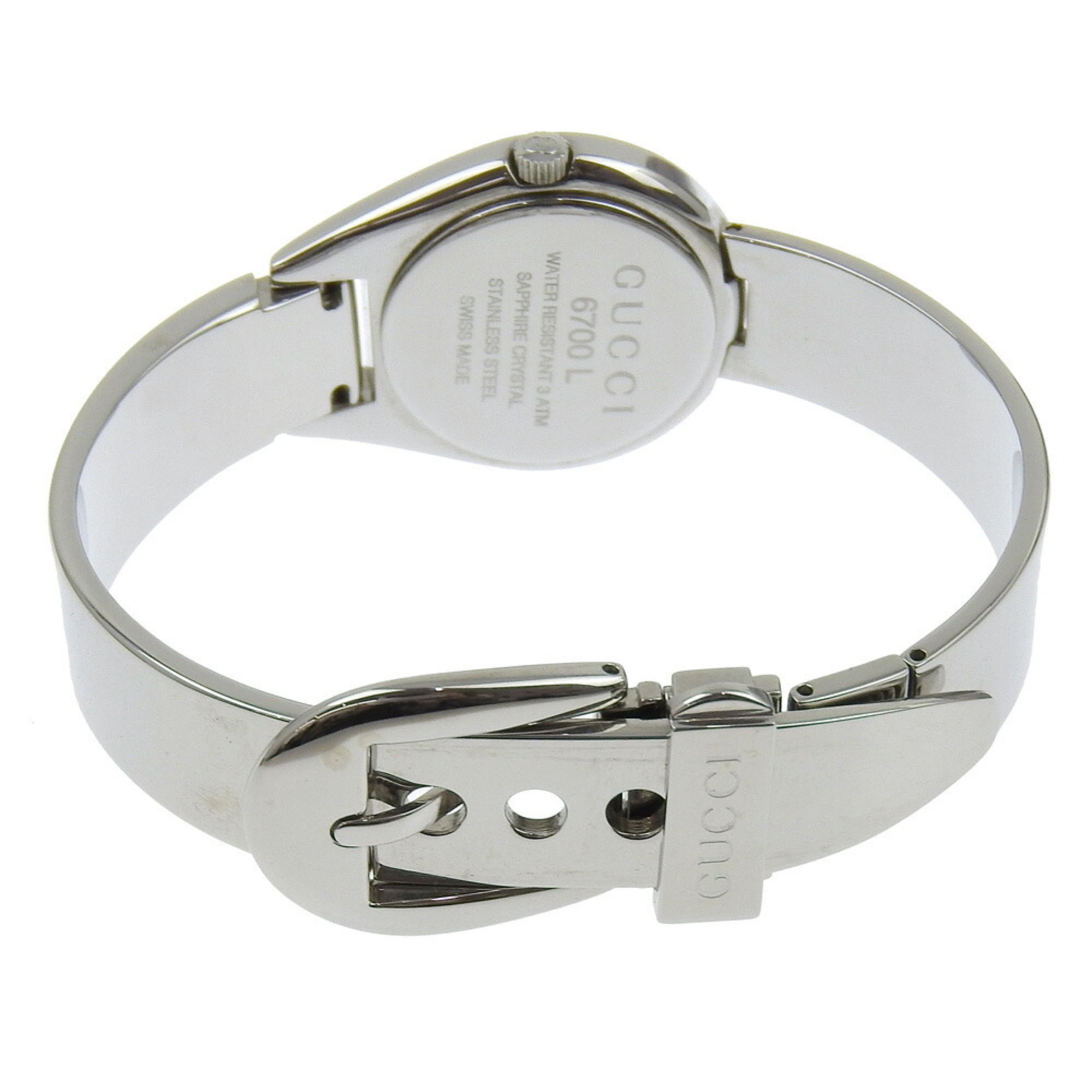 Gucci 6700L Swiss Made Stainless Steel Women’s Watch Sapphire Crystal Pre-Owned Gucci GUCCI Watch 6700L Stainless Steel Quartz  main image 2