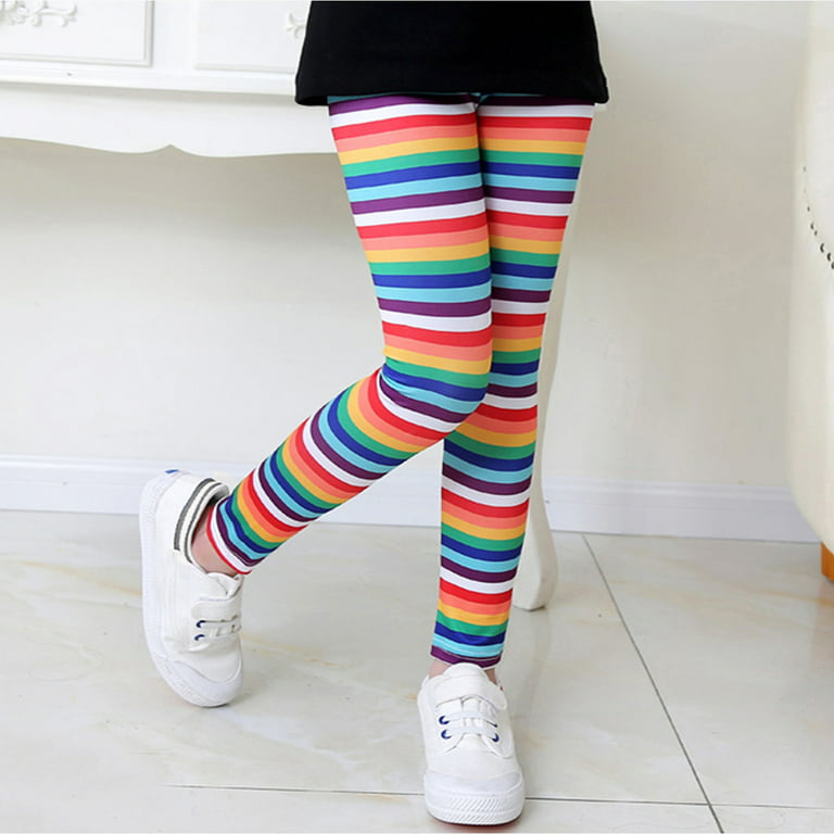 KaLI_store Girl Pants Kids Pants Wide Leg Pant with Pockets Loose Stretchy  Sweatpants Pants for Girl,Multicolor