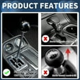 thumbnail image 3 of Unique Bargains Frosted Matte Shift Knob, 9.5cm Universal for Automatic and Manual Vehicle Gear Shifter Knob with 3 Adapter Aluminum Alloy Black, 1 Set, 3 of 7