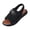 Black, variant on Beige Ladies Casual Metal Sandals Fish Mouth Thick Sole Fly Woven Summer Comfortable Pu Outdoor Shoes