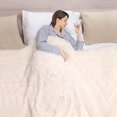 thumbnail image 4 of Blanket Super Soft Longhair Fluffy Fleece Rainbow Blanket Double Sided Faux Fur, 4 of 5