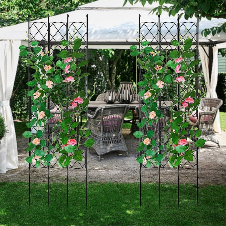 trellis climbing plants Gothic Wall Trellis – Handcrafted Steel Wall-Mounted Plant Support main image 1