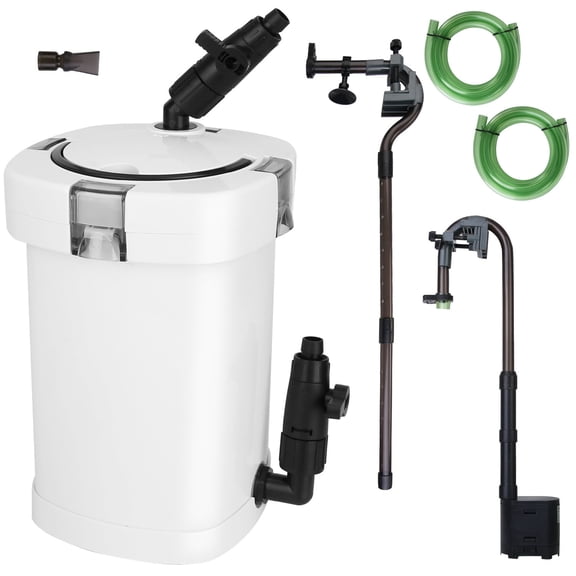 Quite External Filter System for Aquarium TeqHome 3-Stage External Canister Filter for Aquarium Fish Tank Water Circulation with 600L/H Flow Rate 35.4in Max Height 6W