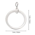 thumbnail image 2 of OULII 20Pack Silver Tone Circular Drapery Curtain Pole Rings 1.4x1.4in for Homes, 2 of 8