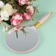 thumbnail image 2 of EeaseMX Espejo de maquillaje redondo vintage, espejo cosmético de mano, accesorios de maquillaje portátiles para mujer (rosa), 2 of 7