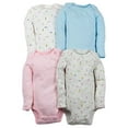 thumbnail image 1 of Carter's Ensemble de 4 Bodys à Manches Longues pour Bébé, Floral, 1 of 1