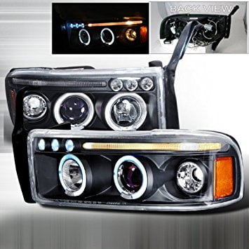 94 95 96 97 98 99 00 01 Dodge Ram Halo Projector Headlights Black 94 95 96 97 98 99 00 01 Dodge Ram Halo Projector Headlights Black