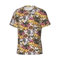 thumbnail image 5 of Vsdgher Cute Cat Print Men's Dry Fit Mesh Athletic Shirts Moisture Wicking Tennis T-Shirt Tops, 5 of 9