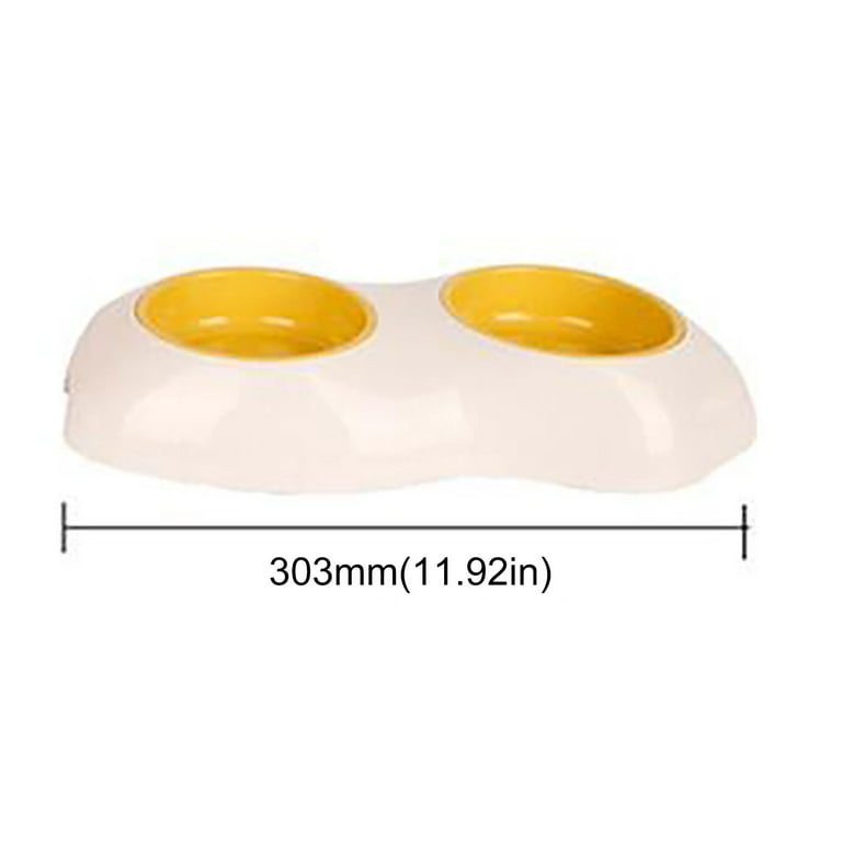 Heiheiup Cute Pet Feeding Bowl Egg Yolk Shaped Food And Water Elevated Bowl  Feeder Toppling Elevated Dog And Cat Feeding Bowl Food Bowls for Big Dogs 
