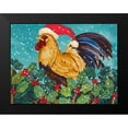 thumbnail image 2 of Korsgaden, Laurie 24x19 Black Modern Framed Museum Art Print Titled - Mr Christmas Rooster, 2 of 5