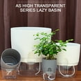 thumbnail image 7 of TOPRenddon Self Watering Plant Pots for Indoor Plants - Small Plastic Flower Pots with Wick System for Herbs, Succulents, African Violets - White & Gray, 7 of 7