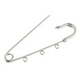 thumbnail image 4 of 10 piezas / Pin de broche de seguridad de metal plateado con 3 bucles Hallazgos de joyería Suministros para manualidades Zulema Pernos de seguridad, 4 of 8
