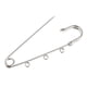 thumbnail image 4 of 10 piezas / Pin de broche de seguridad de metal plateado con 3 bucles Hallazgos de joyería Suministros para manualidades Zulema Pernos de seguridad, 4 of 8