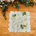 thumbnail image 3 of HUGFEGWE Artificial Flower Panel Rose Backdrop Romantic DIY Decorative Floral Panel Photo Background for Wedding Event Home Wall Decor, White CJB91-35603, 3 of 7