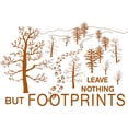 thumbnail image 3 of CafePress - Leave Nothing But Footprints Brown White T Shirt - Men's White Classic Cotton T-Shirts, 3 of 4