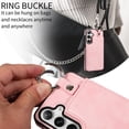thumbnail image 4 of for Samsung Galaxy S25 Plus Case with Card Slots, PU Leather Protective Shockproof Case with Ring Buckle, Magnetic Clasp Kickstand Cover for Women Men for Samsung Galaxy S25 Plus - Pink, 4 of 10