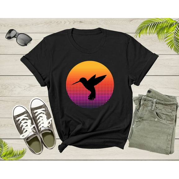 Retro Hummingbird Bird Lover Gift Shirt For Men Women Kids Ladies Boys Girls Hummingbird Gifts For Mom Dad Tshirt Cute Bird Graphic T-shirt