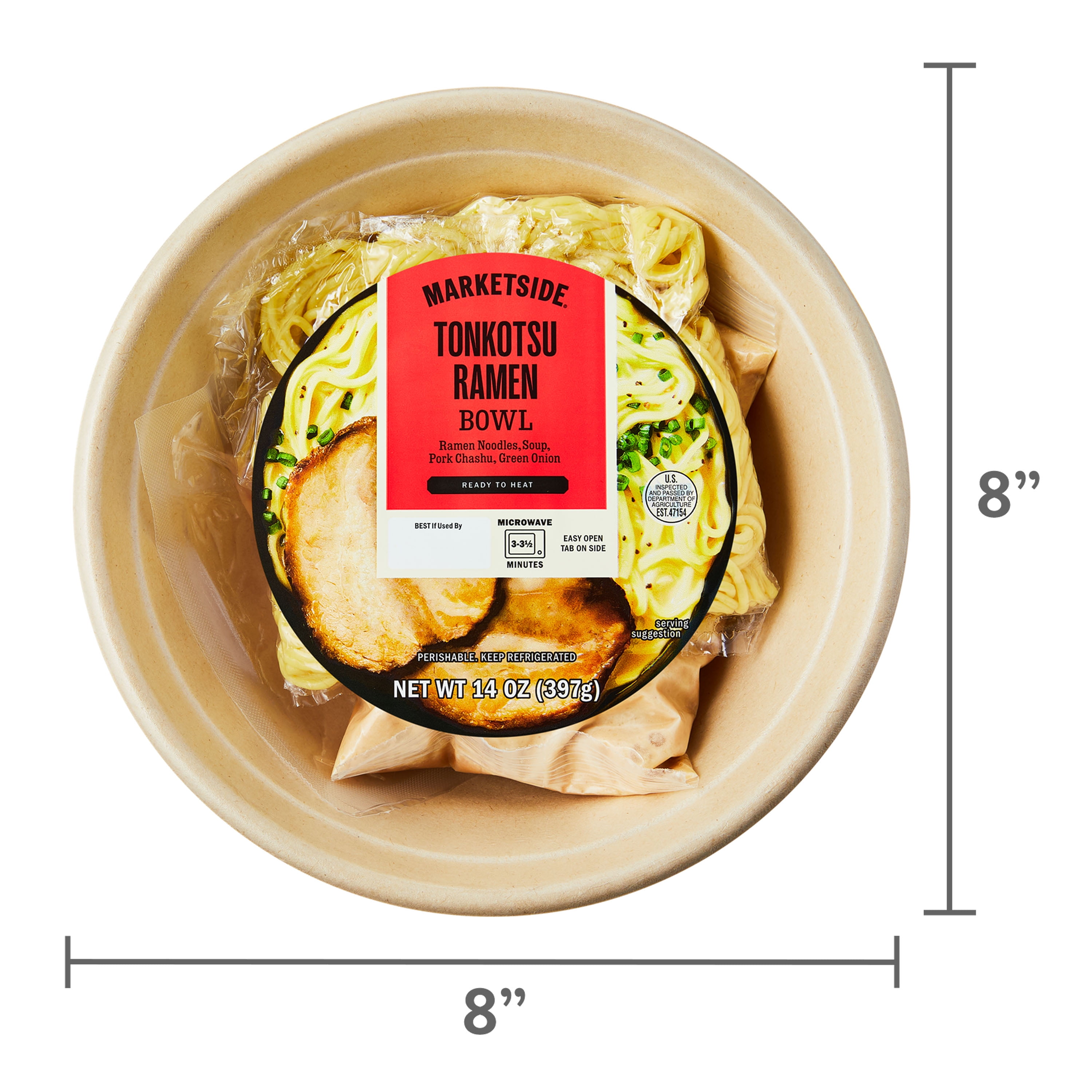Marketside Ready to Heat Tonkatsu Ramen Bowl, 14 oz (Refrigerated)