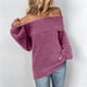 thumbnail image 5 of Pntutb moda mujer sólido manga larga Pullove un hombro Casual suéter tops Pntutb Pntutb-2012, 5 of 6