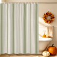 thumbnail image 5 of Sage Green Striped Shower Curtains for Bathroom, Modern Minimalist Stripes Farmhouse Waterproof Fabric Shower Curtain, Decorative Bathroom Curtain for Bathtub, 36"x72", No Hooks Included, 5 of 9