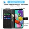 thumbnail image 2 of Galaxy A51 Case, [5G Version] Galaxy A51 Wallet Case,Takfox [RFID Blocking] PU Vegan Leather Cover Case Card Slots Cash ID Credit Card Holder Magnetic Folio Flip Phone Case Kickstand - Black, 2 of 7