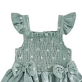 thumbnail image 4 of Edvintorg Two Piece Sets for Girls Summer Cute Ruffle Sleeve Smocked Back Casual Tank Top and Short Little Girls Clothes Size 0-4, 4 of 5