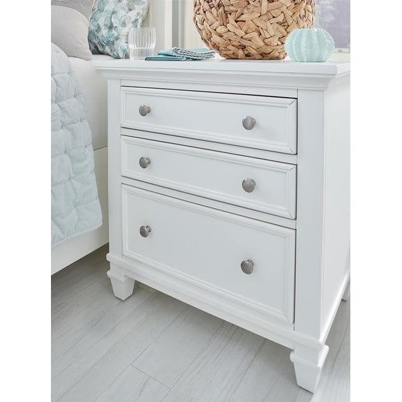 Magnussen Home Charleston White Dove White Drawer Nightstand