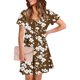 thumbnail image 3 of Vestido Corto de Verano Moda Gradiente Corto de Manga en V Cuello Vestido Casual, Poliéster Ligero de Verano, Lavado de Manos, 3 of 7