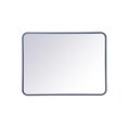 thumbnail image 1 of Living District MR802736BL 27 x 36 in. Soft Corner Metal Rectangular Mirror, Blue, 1 of 6