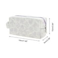 thumbnail image 2 of Unique Bargains 1 Pc Compact Rectangle Hearts Makeup Bag for Travel Small Purple Polyester, 2 of 6