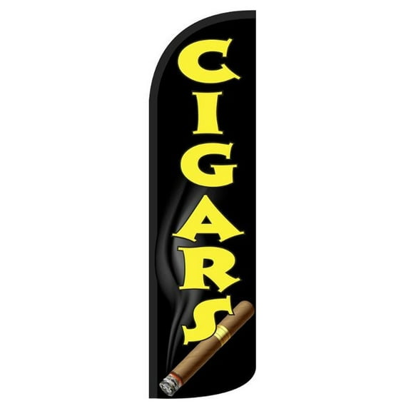 CIGARS Windless Flag (Hardware Not Included) |Advertisement /Business Flags | Feather Flag |