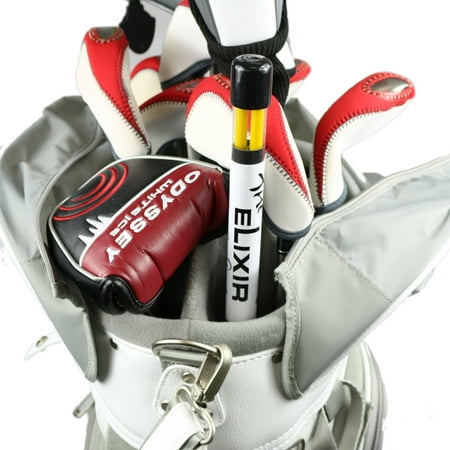 The Elixir Golf 2 Sticks Golf Practice Training Aids Trainer Golf Alignment Training Sticks Equipment in Convenient Carrying Tube, (Best Golf Alignment Sticks)