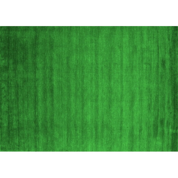 Ahgly Company Indoor Rectangle Abstract Green Contemporary Area Rugs, 5' x 8'