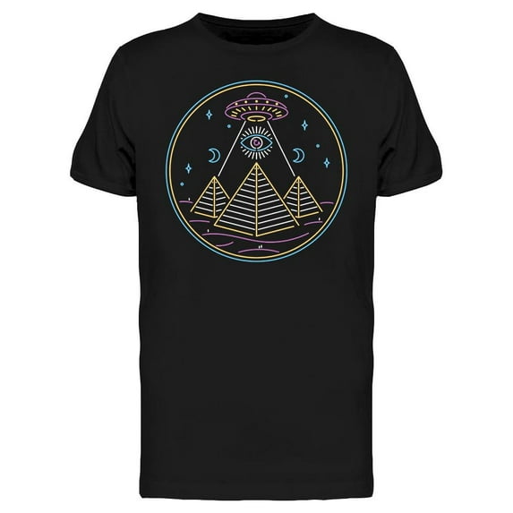 Mystery Of Egypt Neon Glow T-Shirt Men -Image by Shutterstock, Male Medium