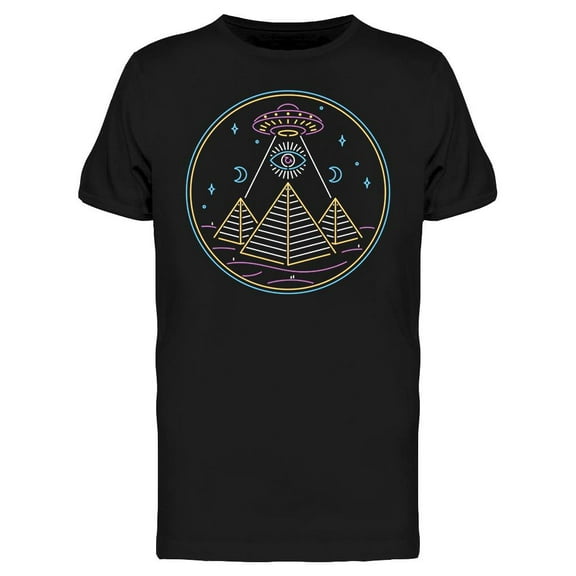 Mystery Of Egypt Neon Glow T-Shirt Men -Image by Shutterstock, Male Medium