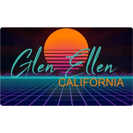 

Glen Ellen California 4 X 2.25-Inch Fridge Magnet Retro Neon Design