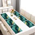 thumbnail image 2 of Teal and Gold Marble Flow Lines Pattern Summer Placemats Table Placemats Set Of 6-Linen Kitchen Washable Placemats Table Mats 11.8"x17.7" Non-Slip Heat Resistant, 2 of 5