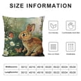 thumbnail image 5 of Leisuo Fresh Flower &amp; Rabbit Decorative Farmhouse Pillow Covers Home Decor Butterfly Throw Pillow Case Cushion Cover(Rabbit White-Floral) White, 5 of 5