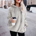 thumbnail image 2 of Sweaters for Women Warm Winter Hoodie Sweat Hooded Pullover Jumper Loose Cover Up Soft Oversized Grey Workwear Sweaters Sizes 4XL, 2 of 5