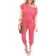 thumbnail image 1 of Mono PRETTYGARDEN con Hombros Descubiertos Romper Rosa Claro Talla S, 1 of 5