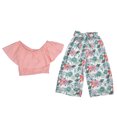 thumbnail image 2 of Trajes De Verano Para Niñas, Ropa De Niña Ropa De Verano Para Niñas Pequeñas Ropa Para El Verano Para El Día De Acción De Gracias Para La Pascua Para El Cumpleaños Cergrey Rosa 100cm, 2 of 8