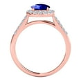thumbnail image 3 of Aonejewelry 1.20 Ct. Halo Tanzanite and Diamond Engagement Ring In 14k Rose Gold, 3 of 4