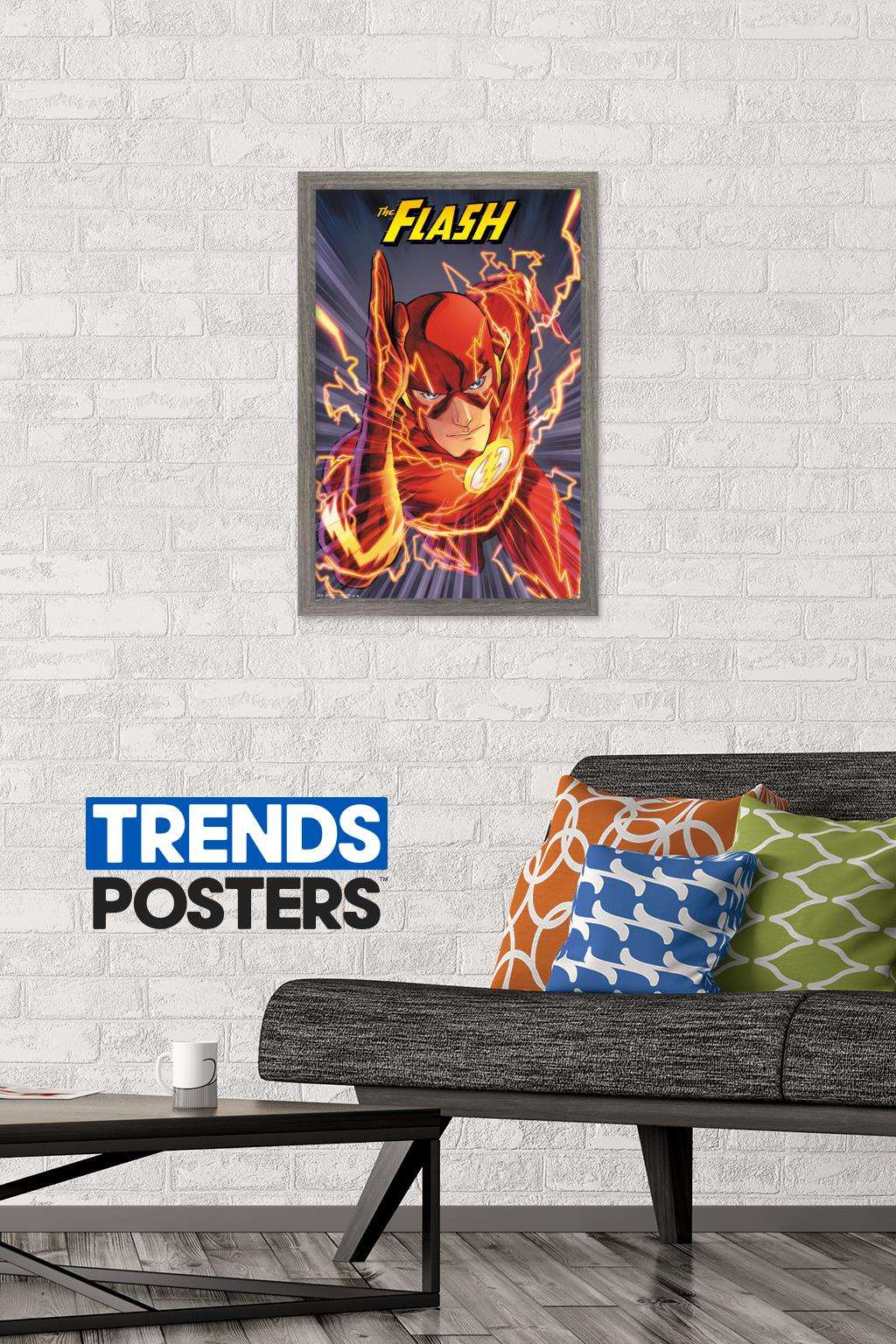 DC Comics - The Flash - Speed Wall Poster, 14.725" x 22.375", Framed